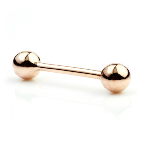 9ct Rose Gold Barbell 1.6mm