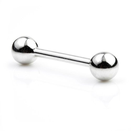 9ct White Gold Barbell 1.6mm