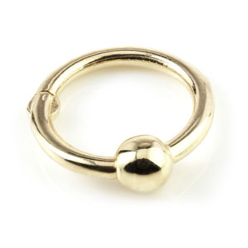 9ct Yellow Gold Hinge Segment Ring with Ball - 1.2mm / 6mm