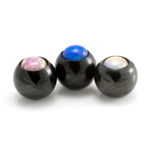 Black PVD Opal Gem Ball - 1.6mm