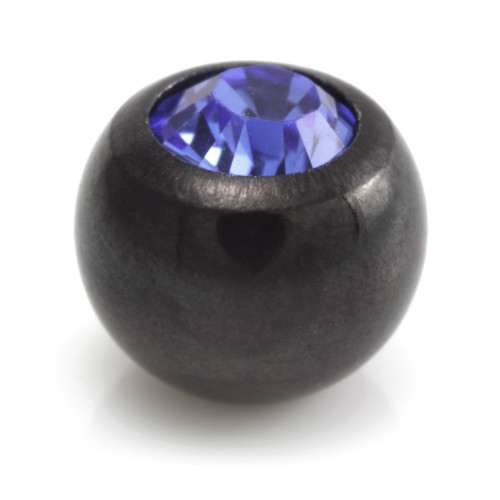 Black Steel Gem Ball -1.2mm-2.5mm-Sapphire