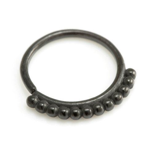 Black Steel Seamless Septum / Ear Ring 1