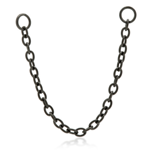 Black Steel Single Hanging Chain Charm