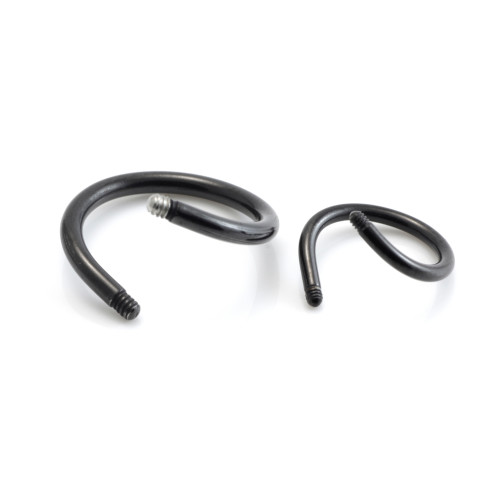 Black Steel Spiral Stem -1.2mm-8mm