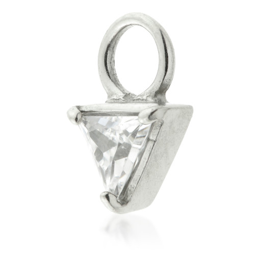 Crystal Triangle Charm for Hinge Segment Ring
