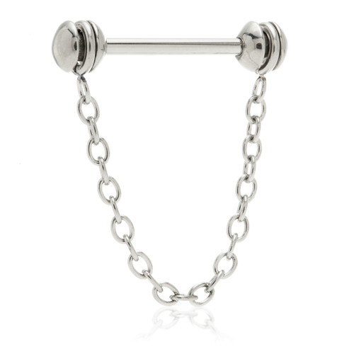 External Threaded Steel Rotating Nipple Chain Barbell