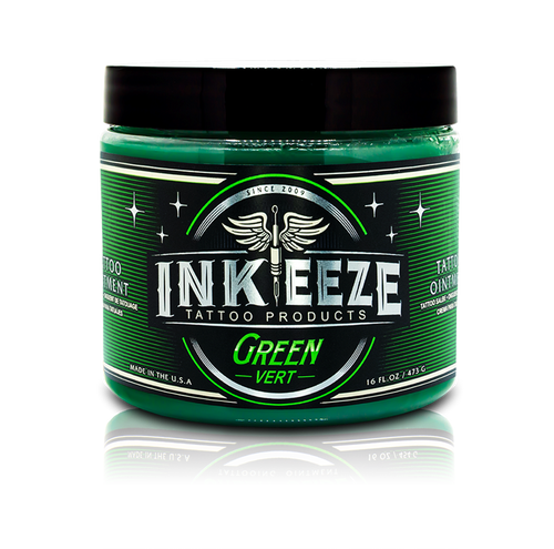 INK-EEZE Green Glide Tattoo Ointment - 16oz