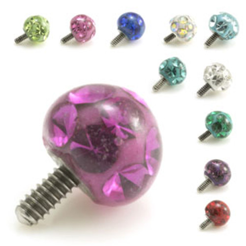 Internal Thread Micro Multi Gem Resin Coated Balls