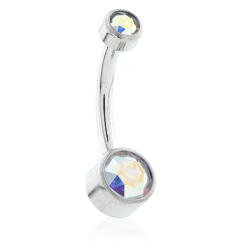 Internal Ti Double Jewelled Disk Navel - 1.6mm