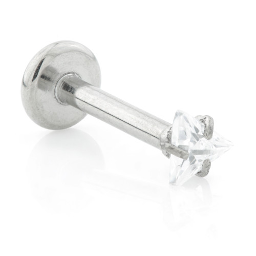 Internal Ti Micro Labret with Triangle Gem Attachment (1.2mm)