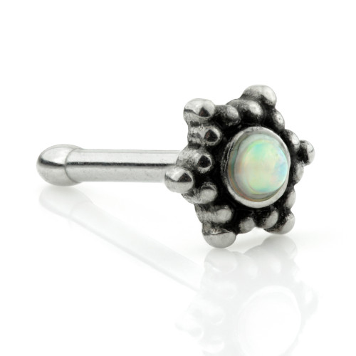 Opal Tribal Star Steel Nose Bone