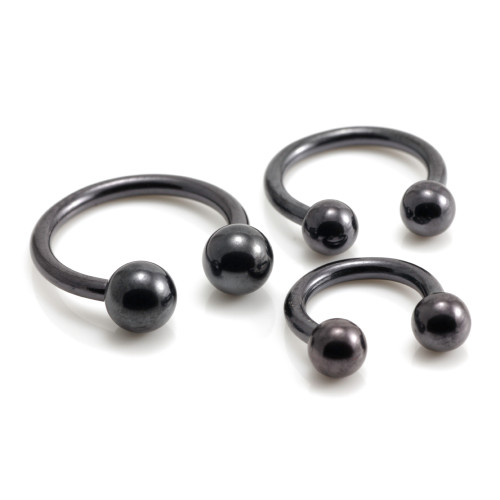 PVD Black Ti Circular Barbell 1.6mm