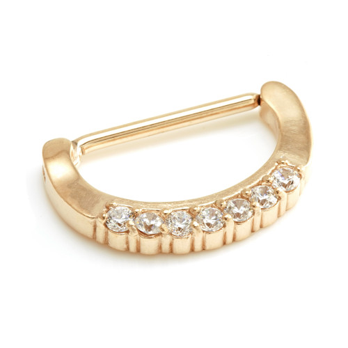 Rose Gold Cast Steel Gems Nipple Clicker
