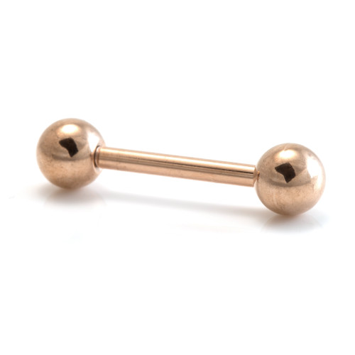 Rose Gold PVD Steel Barbell