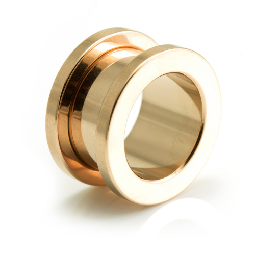 Rose Gold Steel 2 Piece Tunnel