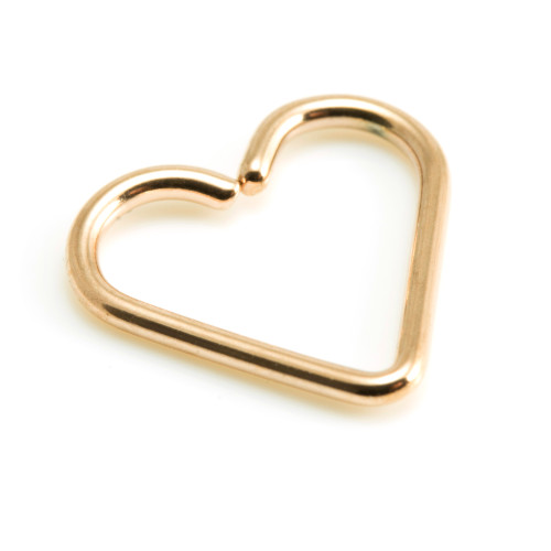 Rose Gold Steel Heart Ring