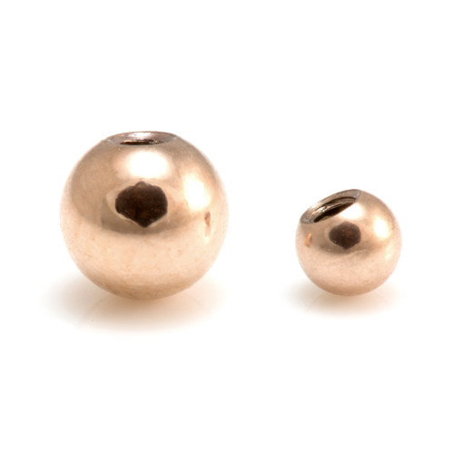 Rose Gold Steel Micro Plain Ball-1.2mm-2mm