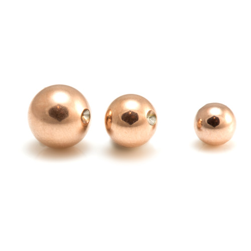 Rose Gold Steel Plain Clip Ball