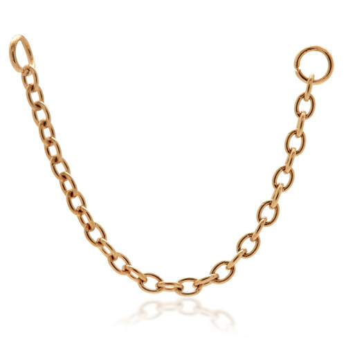 Rose Gold Steel Single Hanging Chain Charm