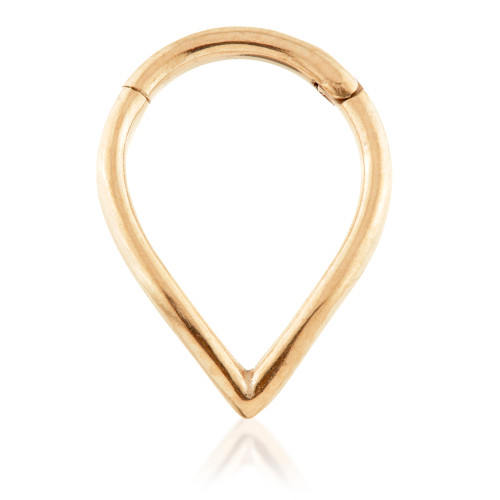 Rose Gold Steel Wishbone Hinged Ring 1.2mm