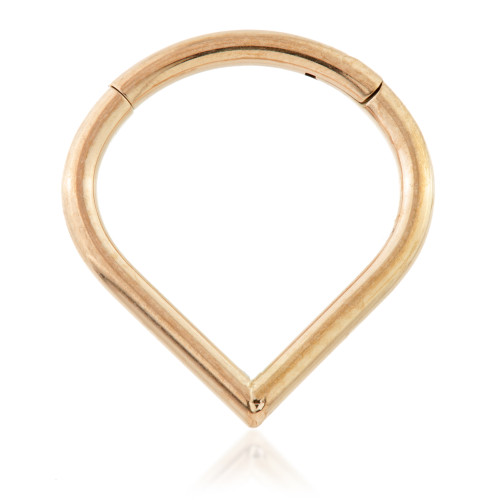 Rose Gold Ti Wishbone Hinged Ring