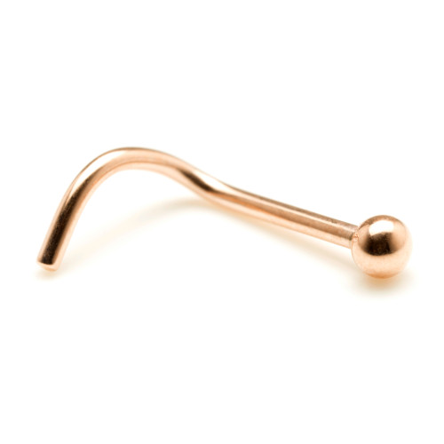 Rose Gold Titanium Ball Nose Stud