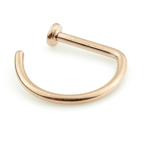 Rose Gold Titanium Open D Ring