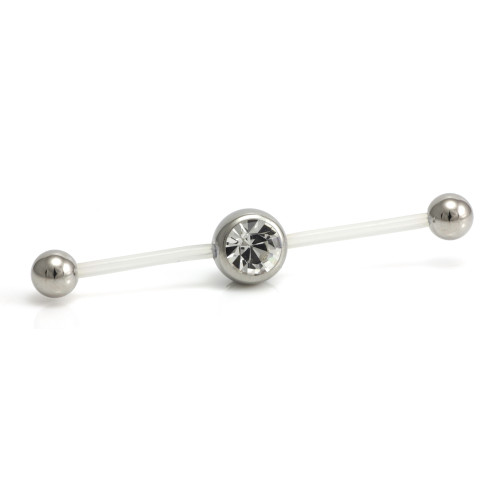 Steel Ball with Gem PTFE for Double Piercing