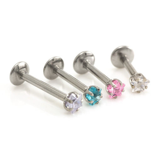 Steel Internal Thread Gem Star Labret