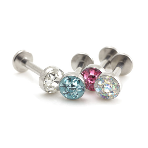 Steel Internal Thread Multi Gem Disk Labret