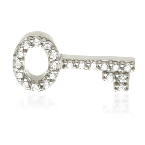 Steel Pav√© Key Charm for Hinge Segment Ring