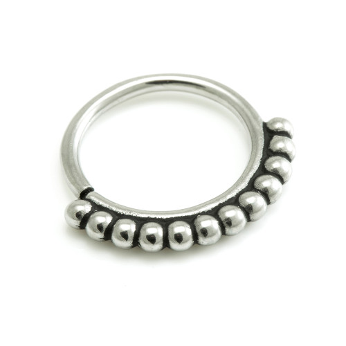 Steel Tiny Ball Seamless Ring