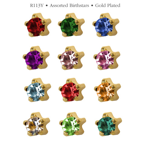 Studex Assorted Gold Tiffany Studs - Pack of 12