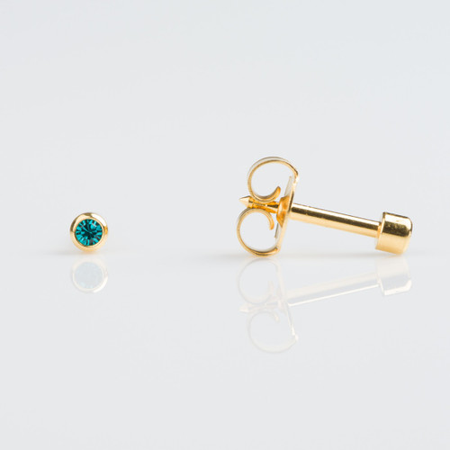 Studex Mini Gold Plated Bezel December Studs - Pack of 12