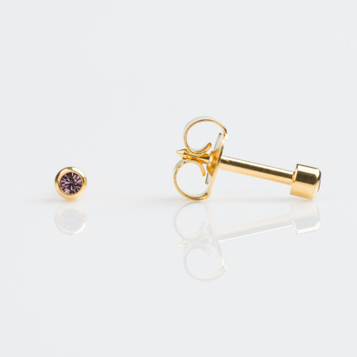 Studex Mini Gold Plated Bezel June Studs - Pack of 12