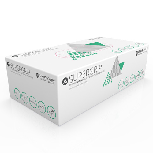 Supergrip Unigloves Powder Free White Latex