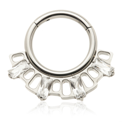 Ti Couture Baguette-Cut Hinge Ring