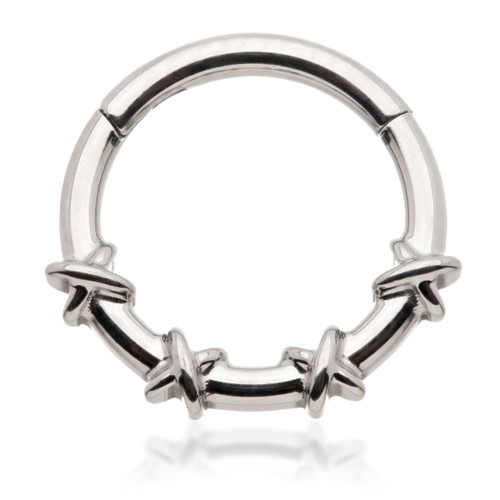 Ti Couture Barbed Wire Hinged Ring