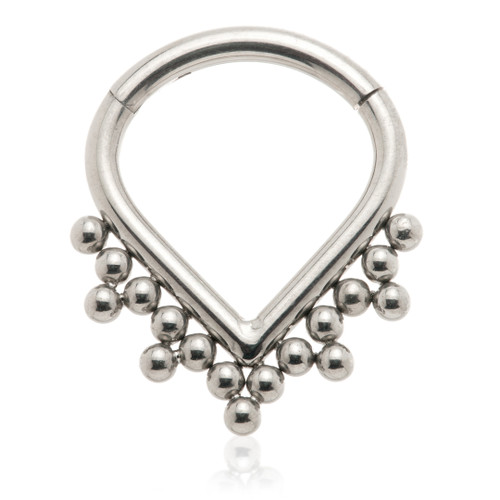 Ti Couture Bead Cluster Hinge Ring