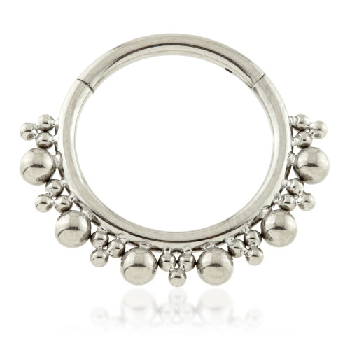 Ti Couture Bead Cluster Hinged Ring