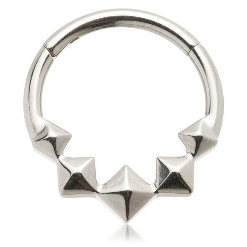 Ti Couture Multi Pyramid Hinged Ring