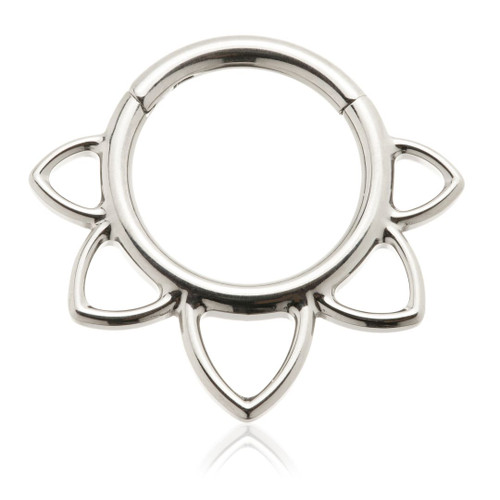 Ti Couture Open Petal Hinge Ring