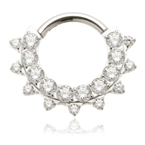 Ti Couture Round Jewelled Hinged Ring