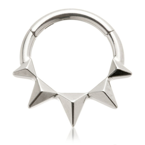 Ti Couture Spike Hinged Ring