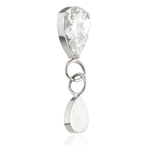 Ti Internal Attachment with Gem Pear Charm