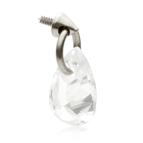 Ti Internal Attachment with Teardrop Gem Charm