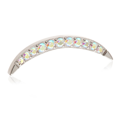 Ti Internal Curved Jewelled Crescent Attachment