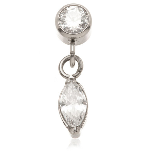 Ti Internal Hanging Marquise Round Gem Attachment