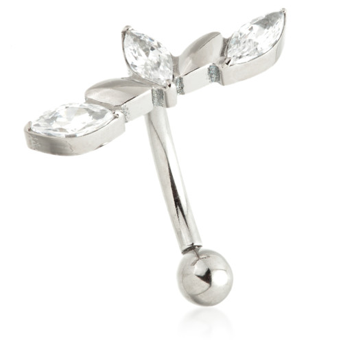 Ti Internal Marquise Jewelled Cluster Rook Bar