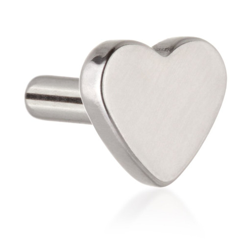 Ti Threadless Labret Stem with Heart Base